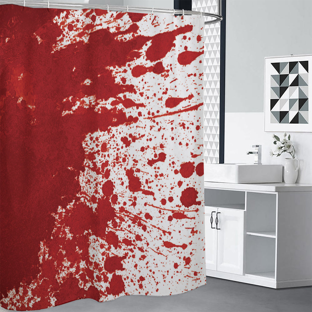 Red Blood Stains Print Premium Shower Curtain