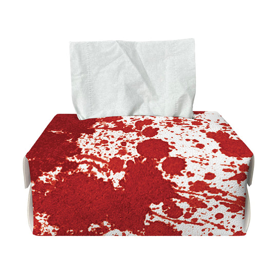 Red Blood Stains Print Rectangle Tissue Box Cover