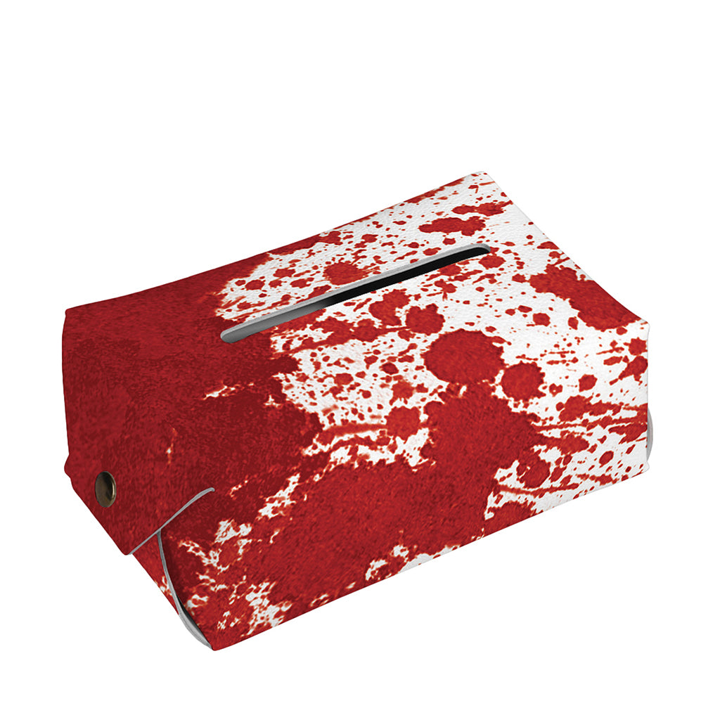 Red Blood Stains Print Rectangle Tissue Box Cover