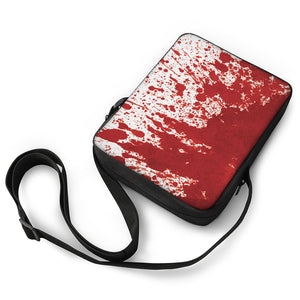 Red Blood Stains Print Rectangular Crossbody Bag