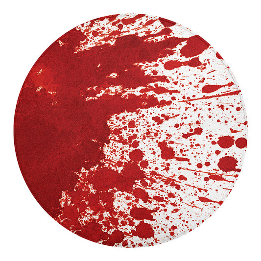 Red Blood Stains Print Round Blanket