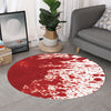 Red Blood Stains Print Round Rug