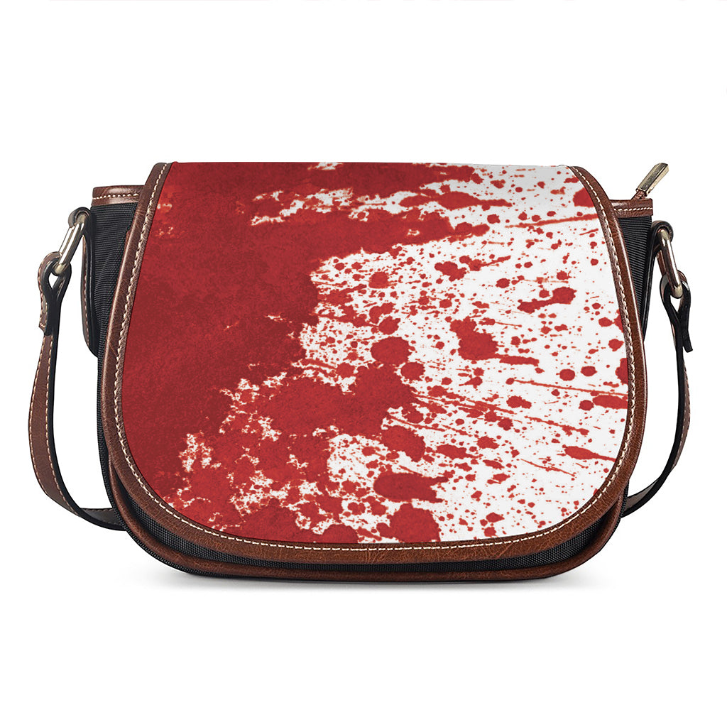 Red Blood Stains Print Saddle Bag