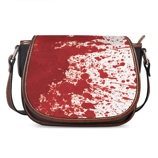 Red Blood Stains Print Saddle Bag