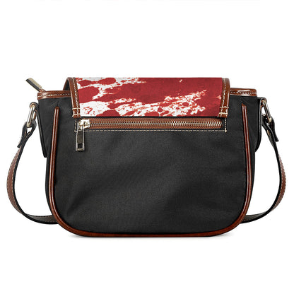 Red Blood Stains Print Saddle Bag