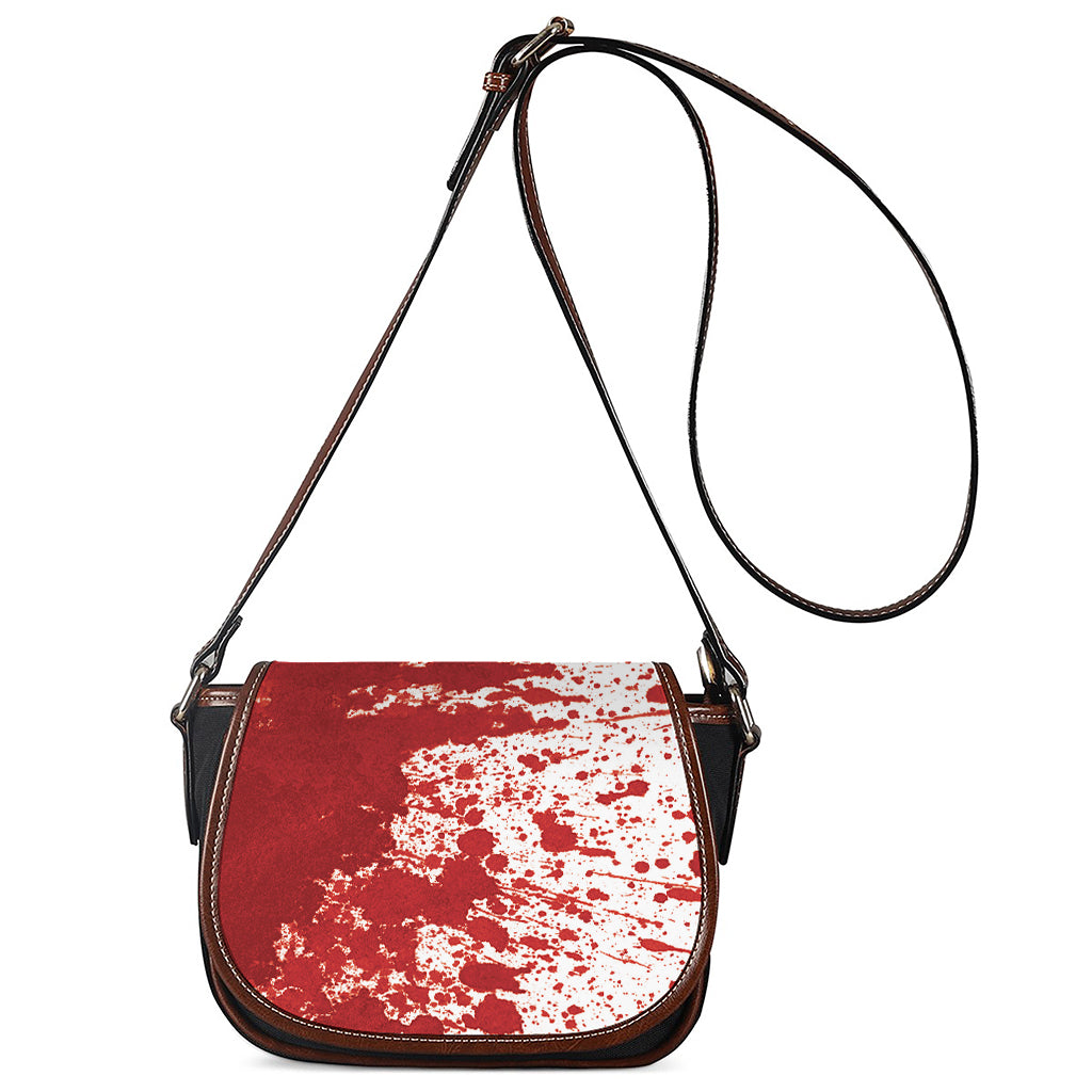 Red Blood Stains Print Saddle Bag