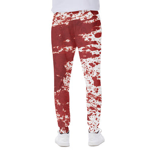 Red Blood Stains Print Scuba Joggers