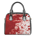 Red Blood Stains Print Shoulder Handbag