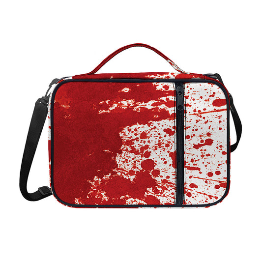 Red Blood Stains Print Shoulder Strap Bible Bag
