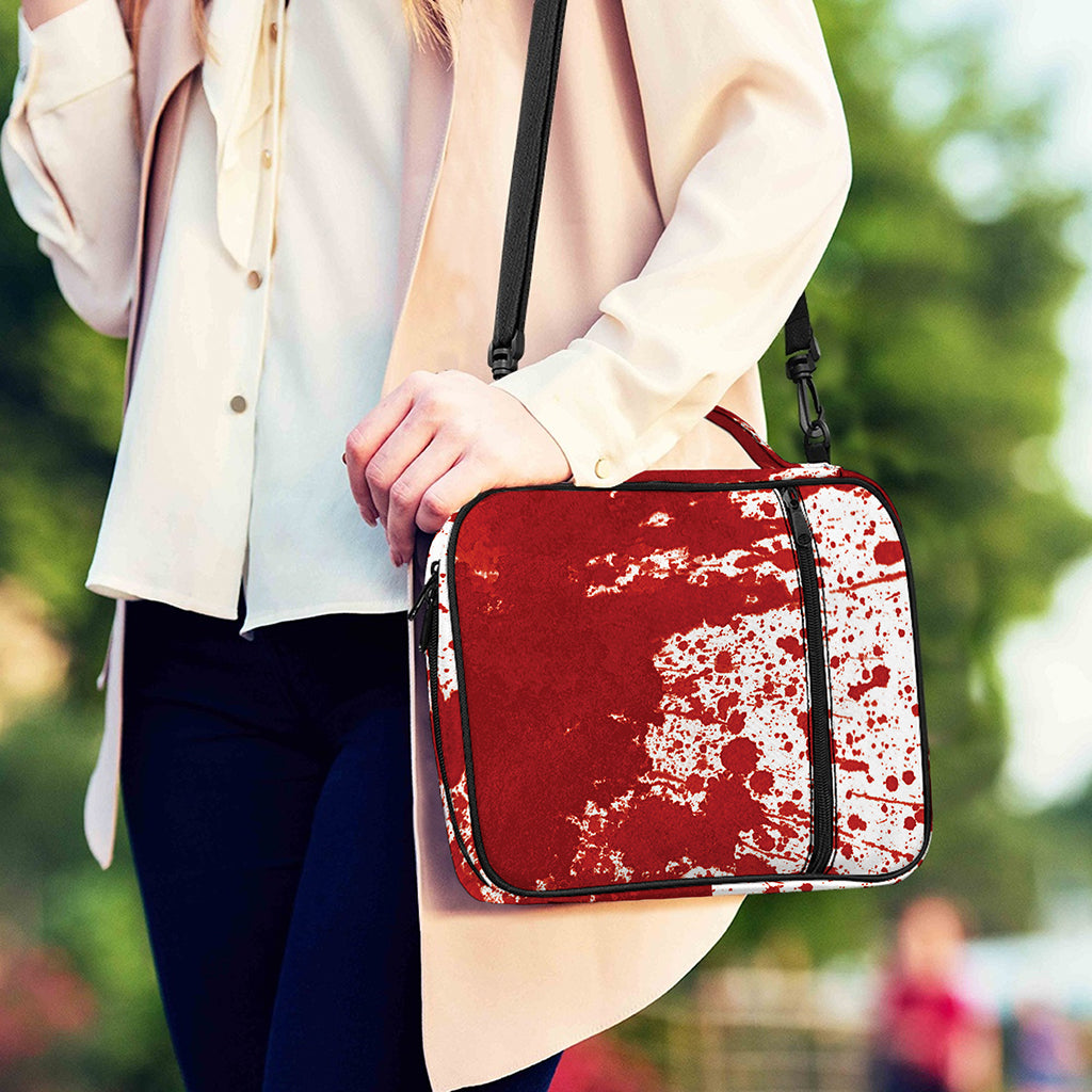 Red Blood Stains Print Shoulder Strap Bible Bag