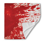 Red Blood Stains Print Silk Bandana