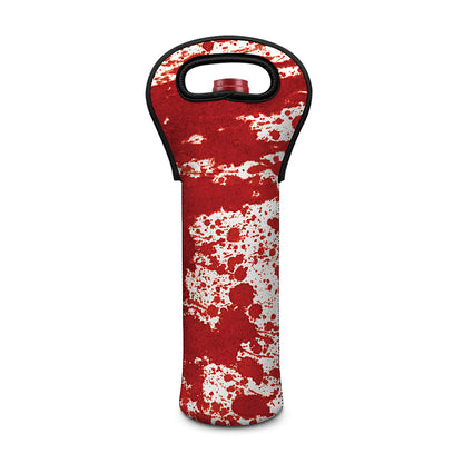 Red Blood Stains Print Single Neoprene Wine Tote