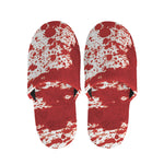 Red Blood Stains Print Slippers