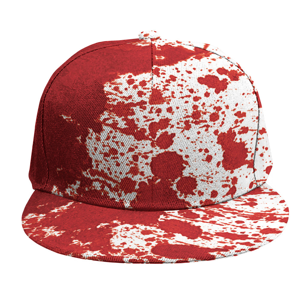 Red Blood Stains Print Snapback Cap