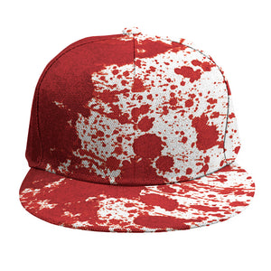 Red Blood Stains Print Snapback Cap