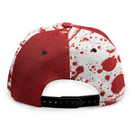 Red Blood Stains Print Snapback Cap