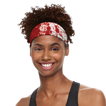 Red Blood Stains Print Sports Headband