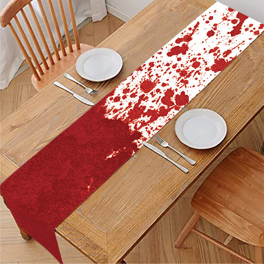 Red Blood Stains Print Table Runner