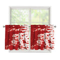Red Blood Stains Print Tier Curtains