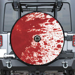 Red Blood Stains Print Tire Cover With Camera Hole