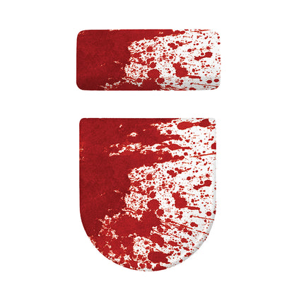 Red Blood Stains Print Toilet Lid And Tank Cover Set