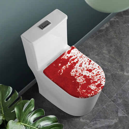 Red Blood Stains Print Toilet Lid Cover