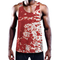 Red Blood Stains Print Men's Workout Tank Top