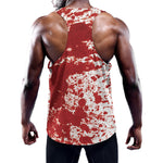Red Blood Stains Print Training Tank Top