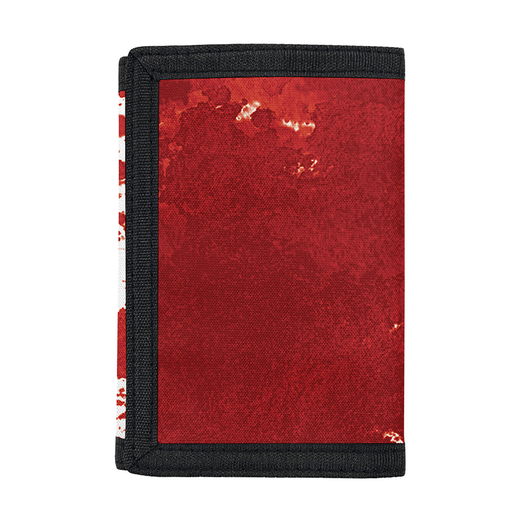 Red Blood Stains Print Trifold Wallet