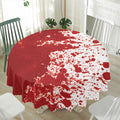 Red Blood Stains Print Waterproof Round Tablecloth