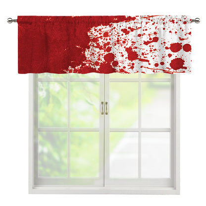 Red Blood Stains Print Window Valance
