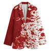 Red Blood Stains Print Women's Blazer