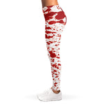 Red Blood Stains Print Women's Leggings