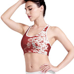 Red Blood Stains Print Women's Sports Bra