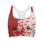 Red Blood Stains Print Women's Sports Bra