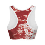 Red Blood Stains Print Women's Sports Bra