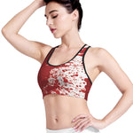 Red Blood Stains Print Women's Sports Bra