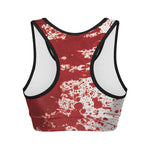 Red Blood Stains Print Women's Sports Bra