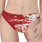 Red Blood Stains Print Women's Thong