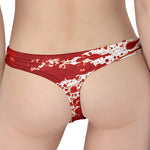 Red Blood Stains Print Women's Thong