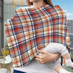 Red Blue And Beige Madras Plaid Print Baby Seat Cover