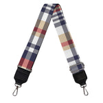 Red Blue And Beige Madras Plaid Print Bag Strap