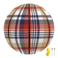 Red Blue And Beige Madras Plaid Print Basketball