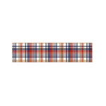 Red Blue And Beige Madras Plaid Print Bed Runner