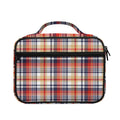 Red Blue And Beige Madras Plaid Print Briefcase Bible Bag