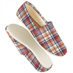 Red Blue And Beige Madras Plaid Print Casual Shoes
