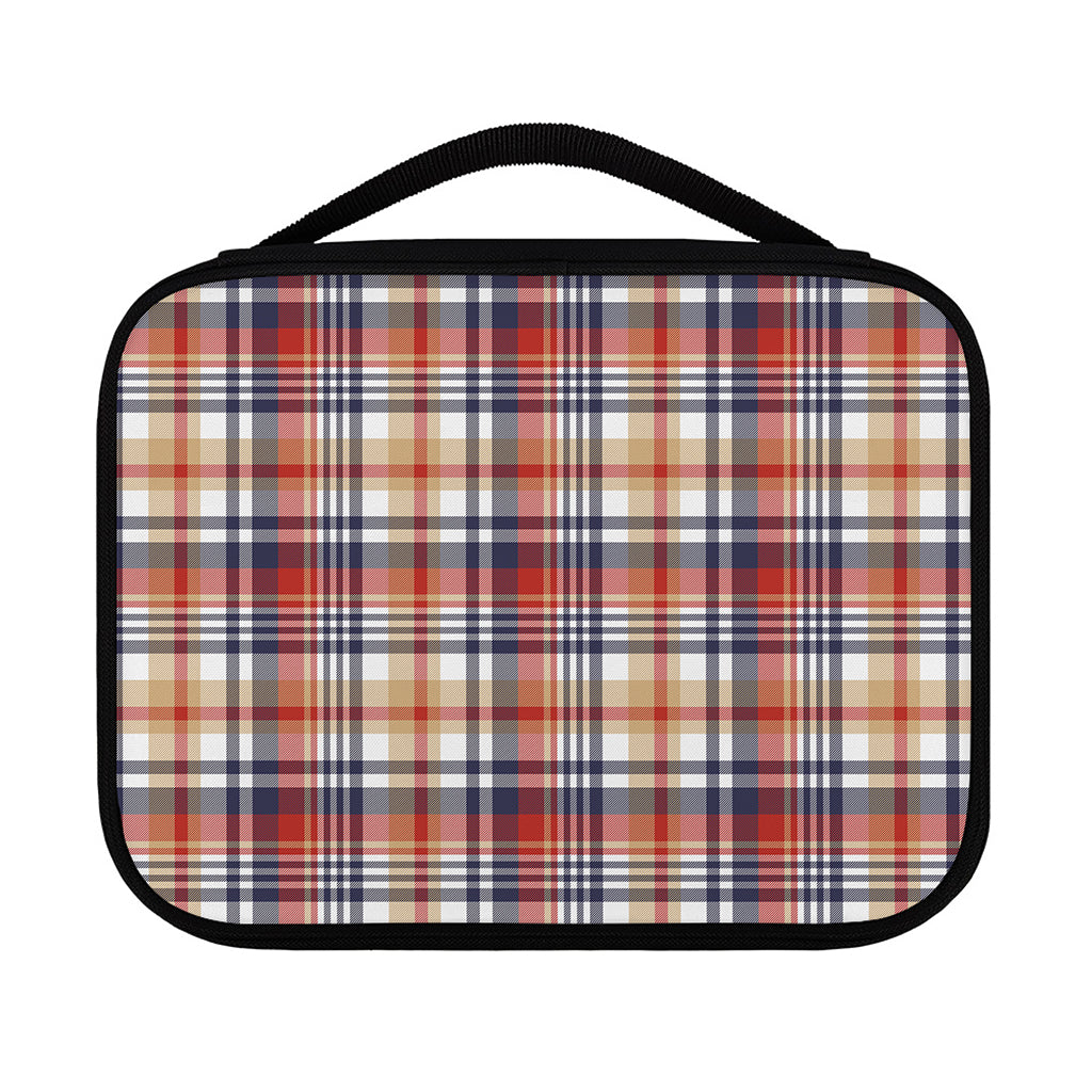 Red Blue And Beige Madras Plaid Print Classic Bible Case