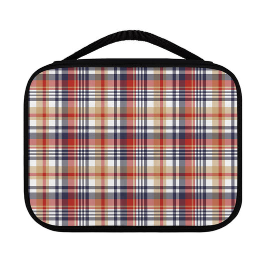 Red Blue And Beige Madras Plaid Print Classic Bible Case