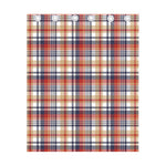 Red Blue And Beige Madras Plaid Print Curtain