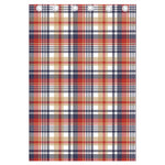 Red Blue And Beige Madras Plaid Print Curtain